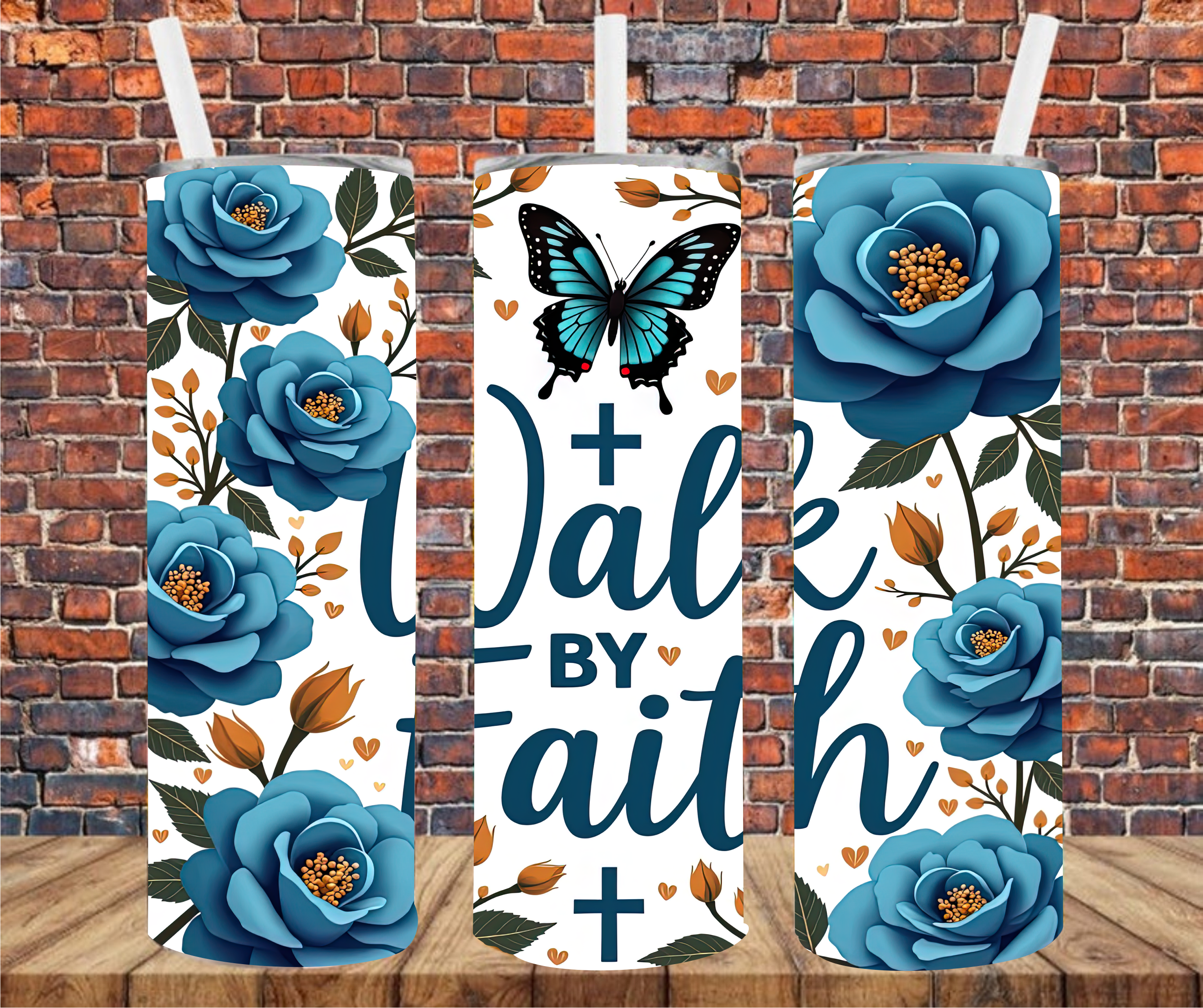 Walk By Faith - Tumbler Wrap - Sublimation Transfer