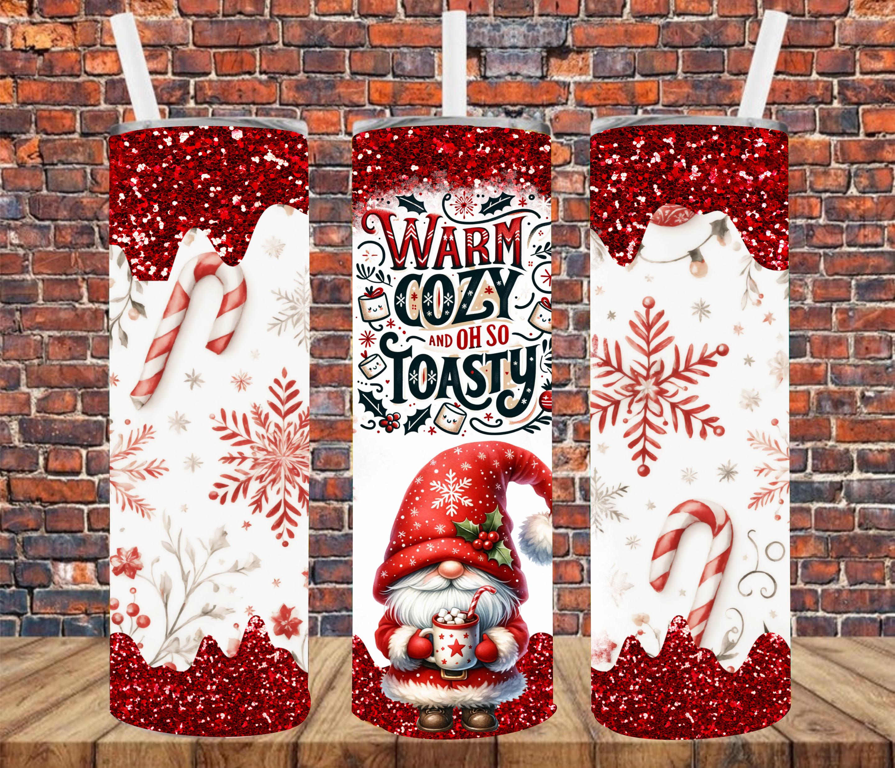 Warm Cozy & Oh So Toasty - Tumbler Wrap - Sublimation Transfers