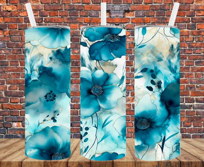 Watercolor Flowers - Tumbler Wrap Sublimation Transfers