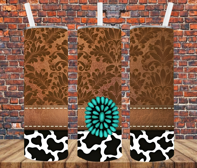 Western Leather - Tumbler Wrap - Sublimation Transfers