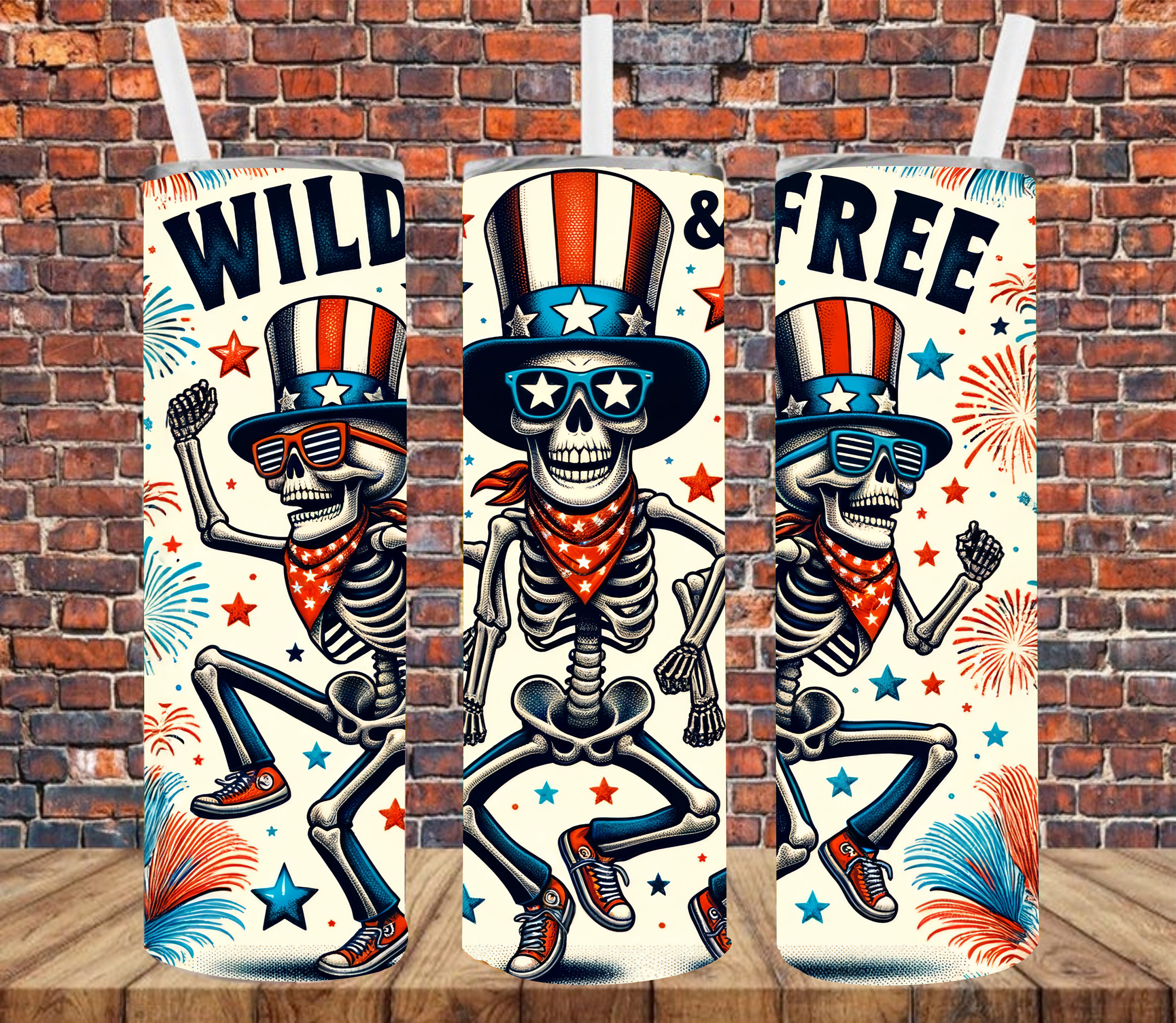 Wild & Free - Tumbler Wrap - Sublimation Transfer