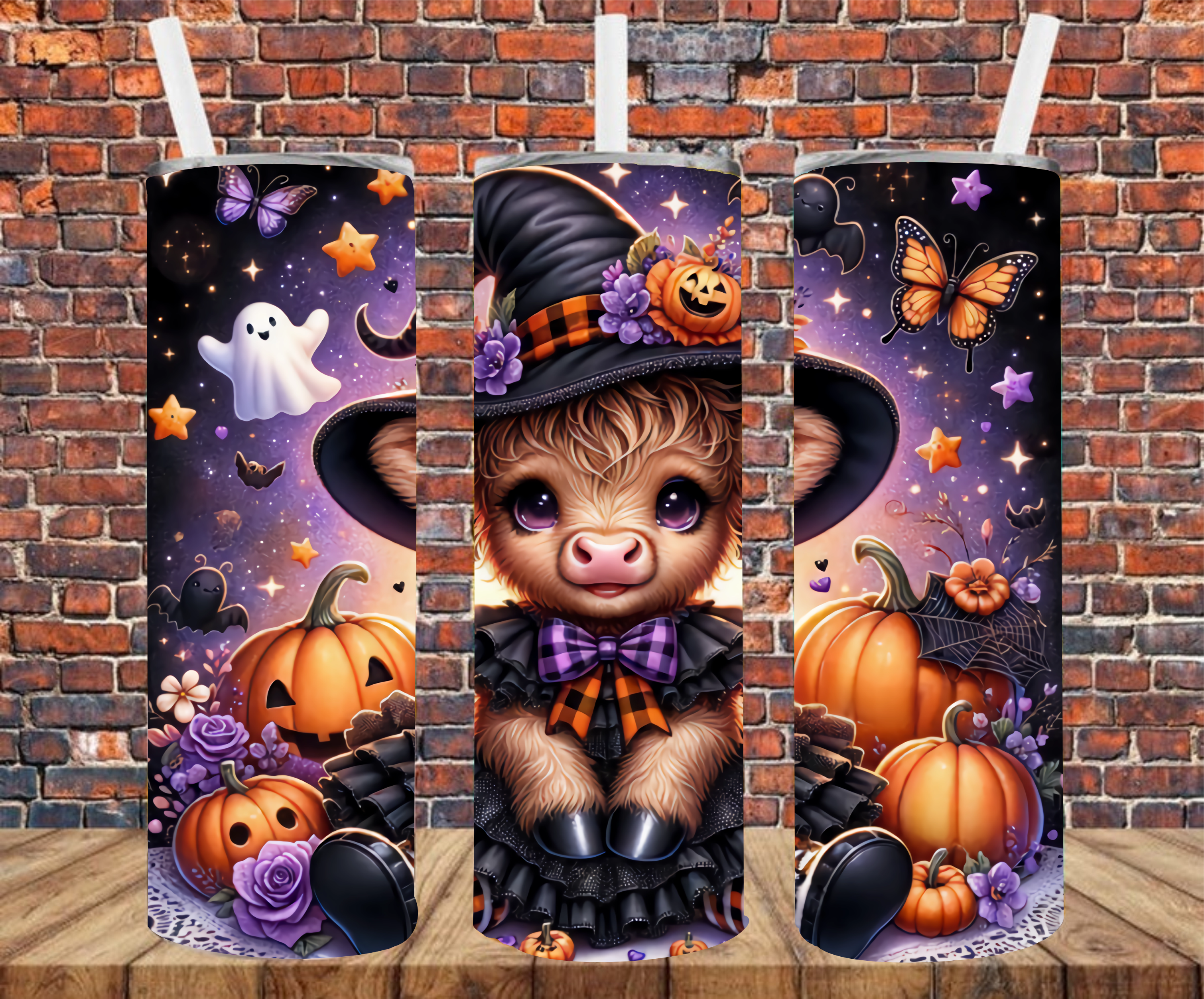 Prissy Witchy Cow - Tumbler Wrap - Sublimation Transfers