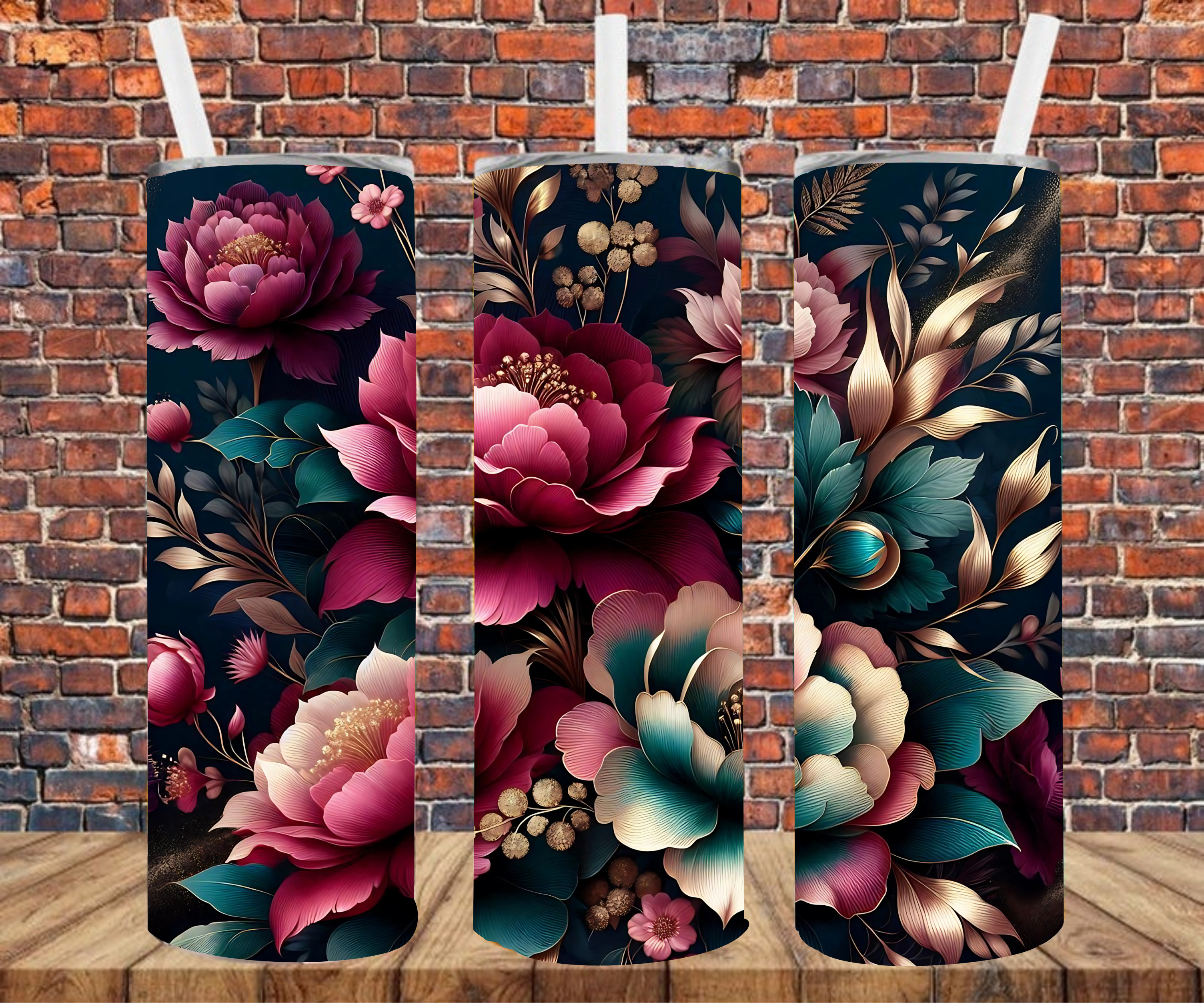 Floral Bouquet - Tumbler Wrap - Sublimation Transfers