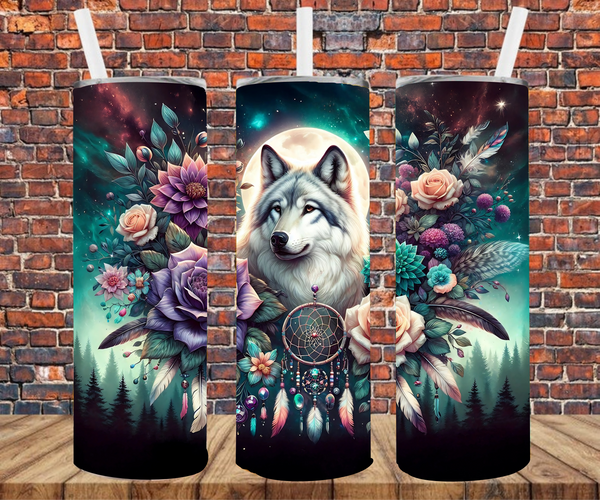Wolf Scene - Tumbler Wrap - Sublimation Transfers