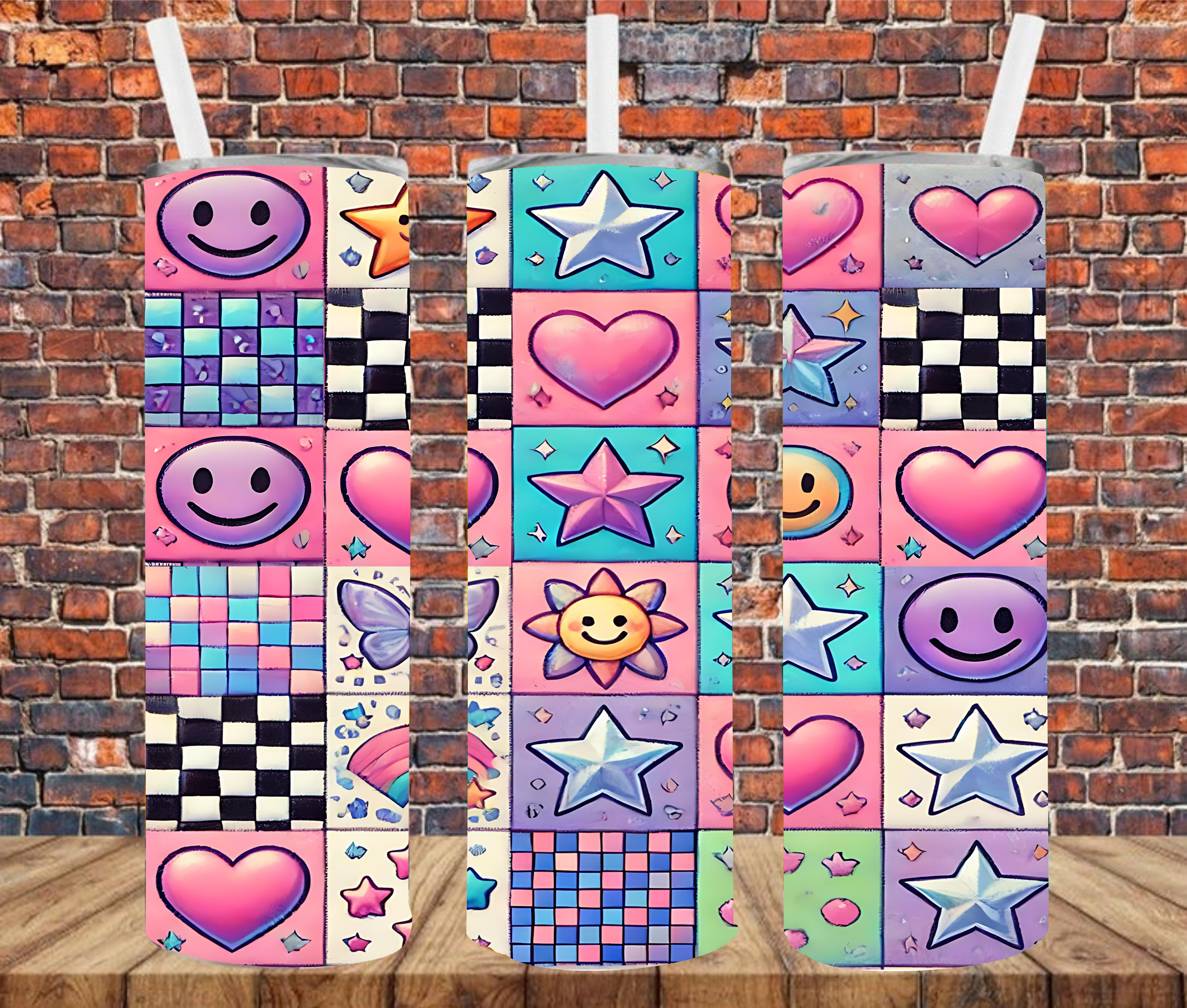 Kids Patchwork - Tumbler Wrap - Sublimation Transfer