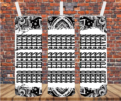 (read sideways) Zero Fuck Given - Tumbler Wrap - Sublimation Transfer